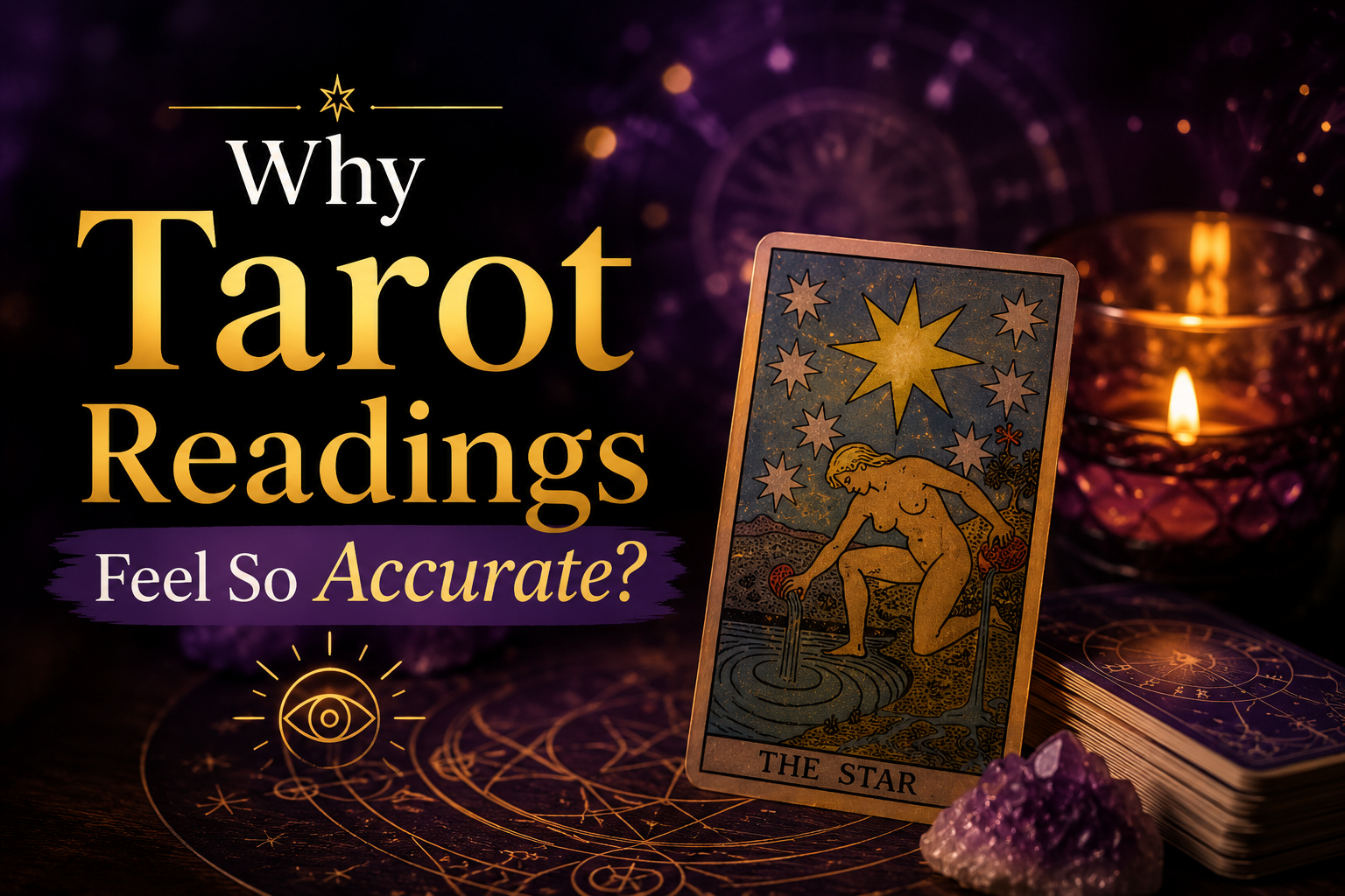 Tarot cards representing emotional clarity and why tarot readings often feel accurate through patterns and intuition.