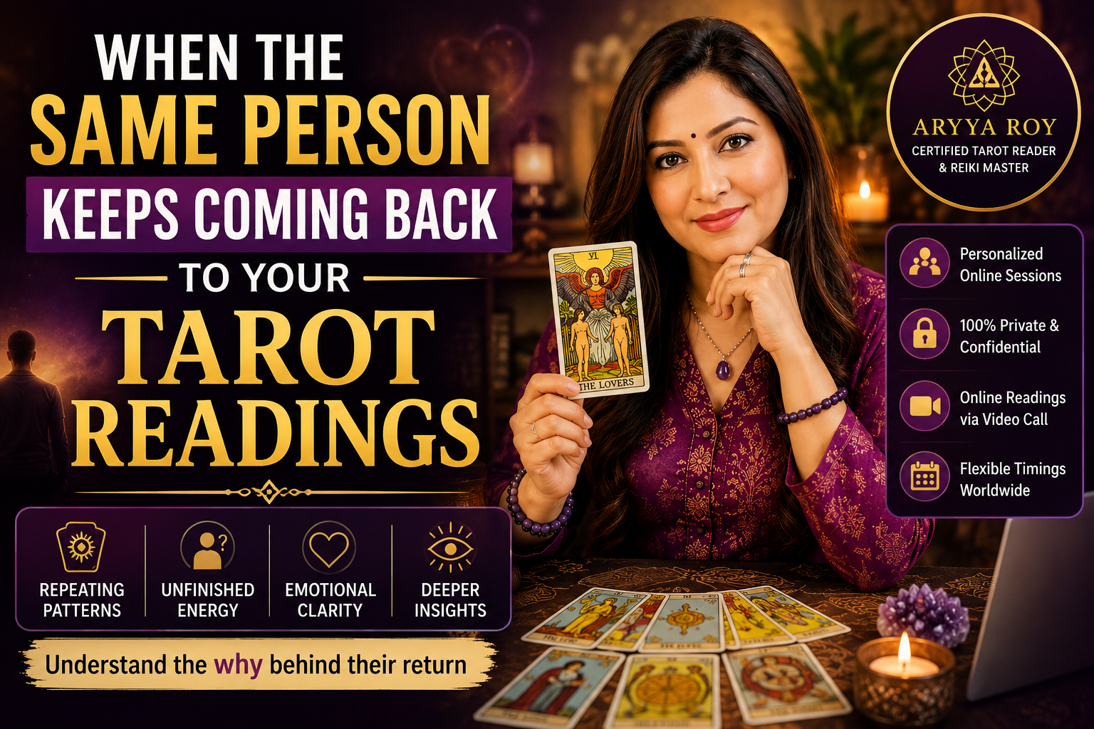 What it means when the same person keeps coming back to your tarot readings